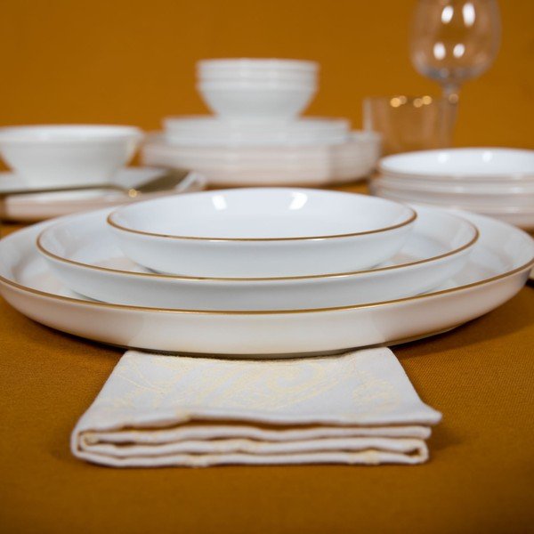 16-częściowy zestaw porcelanowych naczyń Güral Porselen Basic-image-1