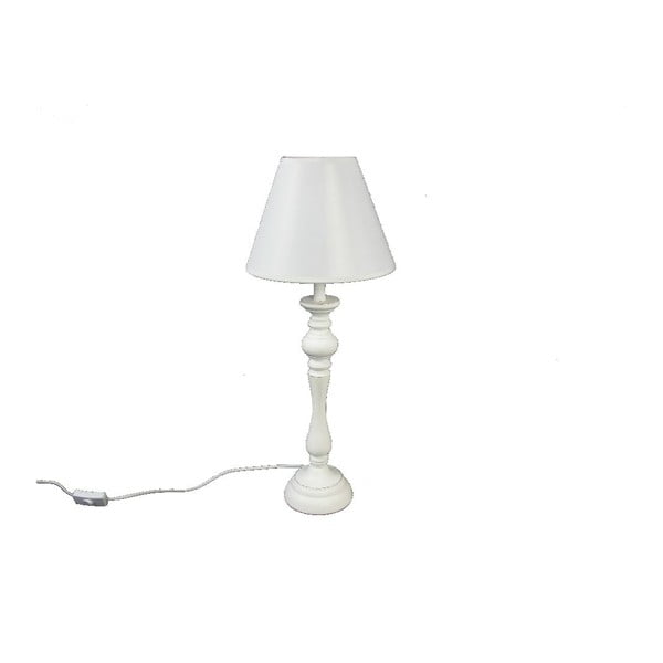 Lampa stołowa Wood White, 48,5 cm