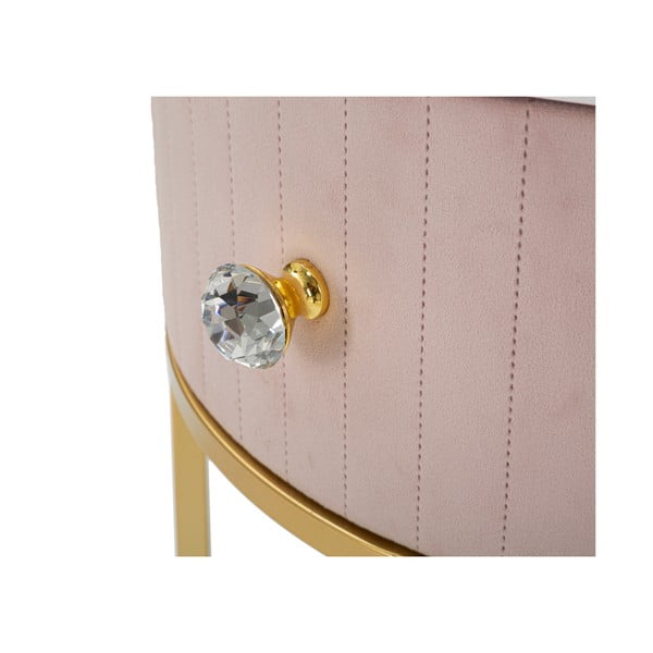 Szafka nocna w jasnoróżowo-złotym kolorze Montpellier – Mauro Ferretti-image-4
