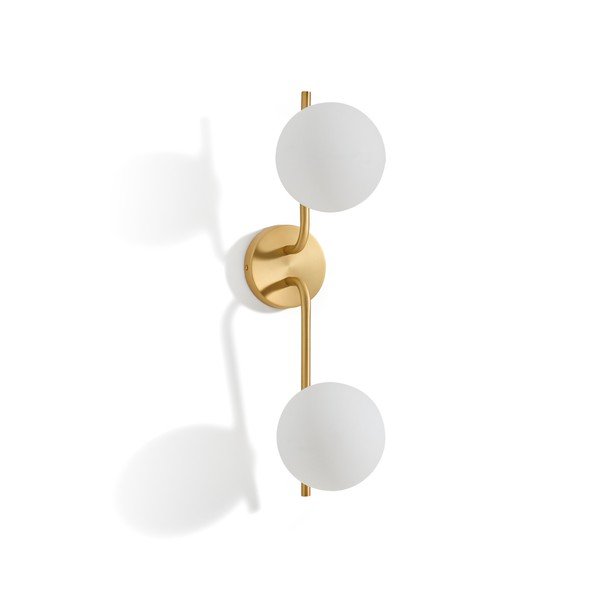 Kinkiet w biało-złotym kolorze Brisia – Kave Home