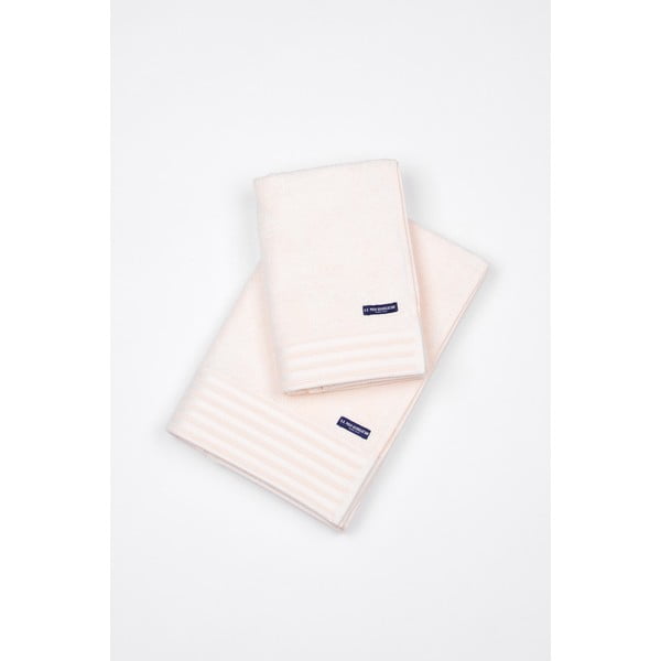 Komplet 2 ręczników U.S. Polo Assn. White, 50x100 a 70x140 cm