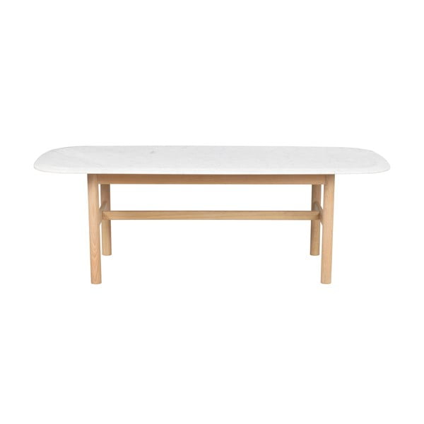 Biało-naturalny marmurowy stolik 135x62 cm Hammond – Rowico