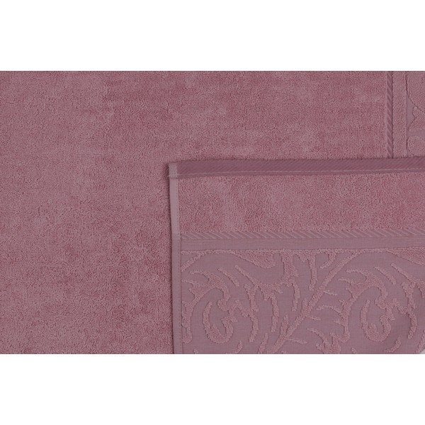 Różowe bawełniane ręczniki zestaw 2 szt. 90x50 cm Sultan – Mijolnir-image-1