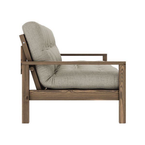 Beżowa lniana rozkładana sofa 205 cm Knob – Karup Design-image-4