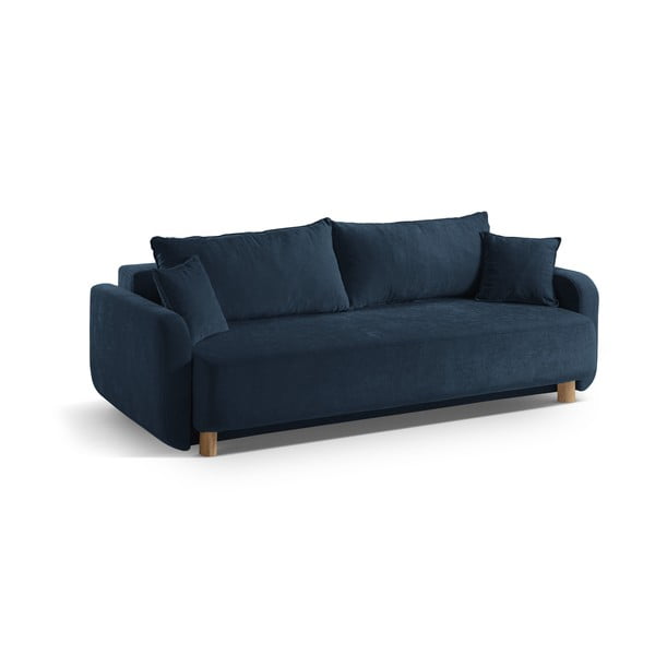 Ciemnoniebieska rozkładana sofa ze schowkiem 231 cm Elen – Micadoni -image-2