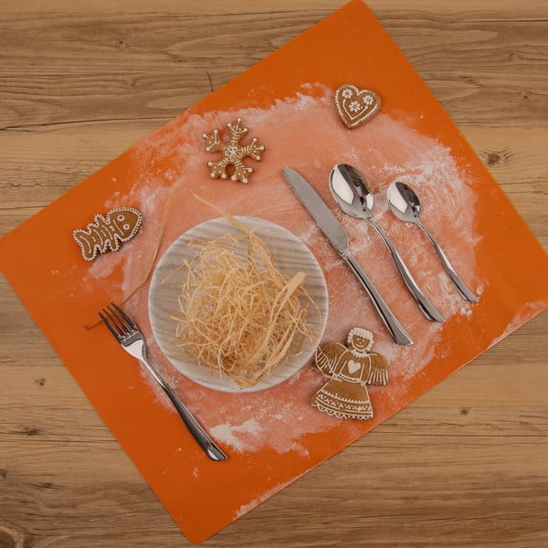 Sztućce 24 szt. ze stali nierdzewnej w kolorze srebra Shape – Orion-image-3