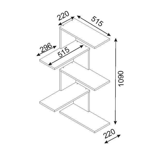 Brązowa półka narożna Caniko-image-2