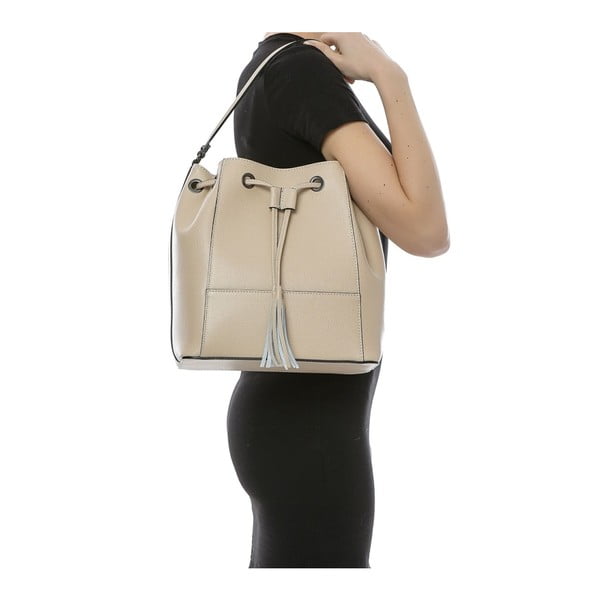 Bezowa torebka skórzana Sofia Cardoni Loreto-image-3