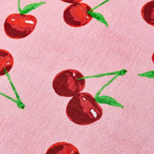 Różowy bawełniany ręcznik plażowy 78x200 cm Cherries – Catherine Lansfield-image-3
