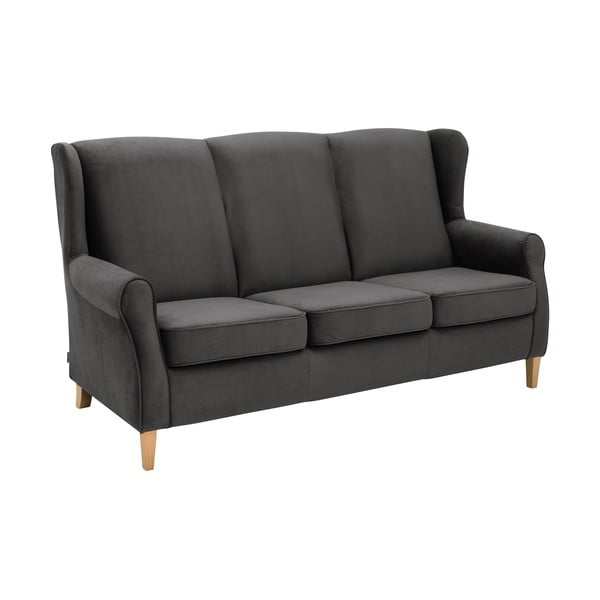 Antracytowa aksamitna sofa Max Winzer Lorris, 193 cm-image-2