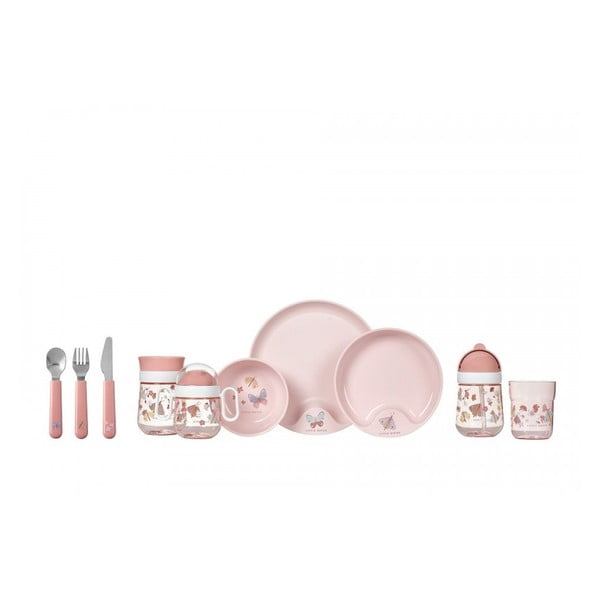 Jasnoróżowy kubek dla dzieci z tritanu 300 ml Flowers & butterflies – Mepal-image-2