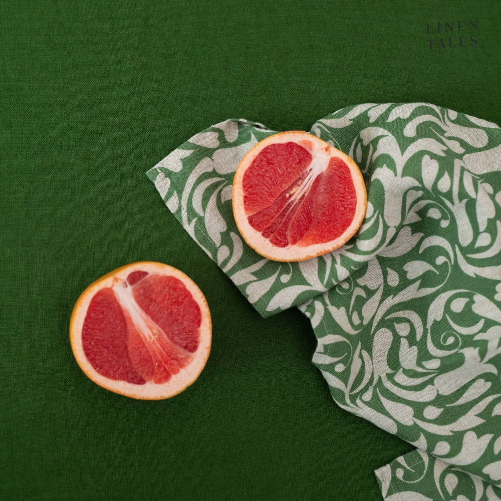 Lniana ścierka 45x65 cm Evergreen Damask – Linen Tales (zdjęcie 5)