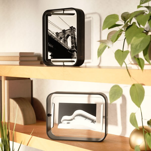 Czarna drewniana ramka stojąca 19x24 cm Bellwood – Umbra-image-4