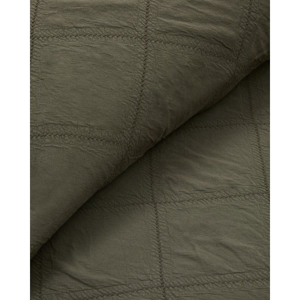 Zielona bawełniana narzuta pikowana 180x260 cm Serla – Kave Home-image-3