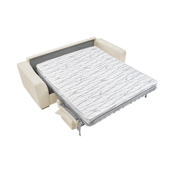 Kremowa sztruksowa rozkładana sofa 225 cm Augustin – Bobochic Paris-image-4