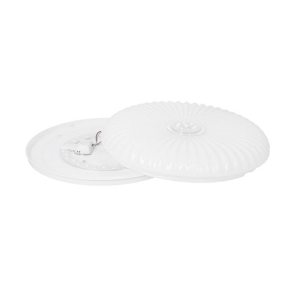 Biała lampa sufitowa LED ze zdalnym sterowaniem i ściemniaczem 38x38 cm Perola – Candellux Lighting-image-4