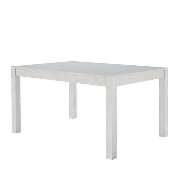 Biały stół do jadalni z litego drewna sosnowego Støraa Monique, 76x140 cm