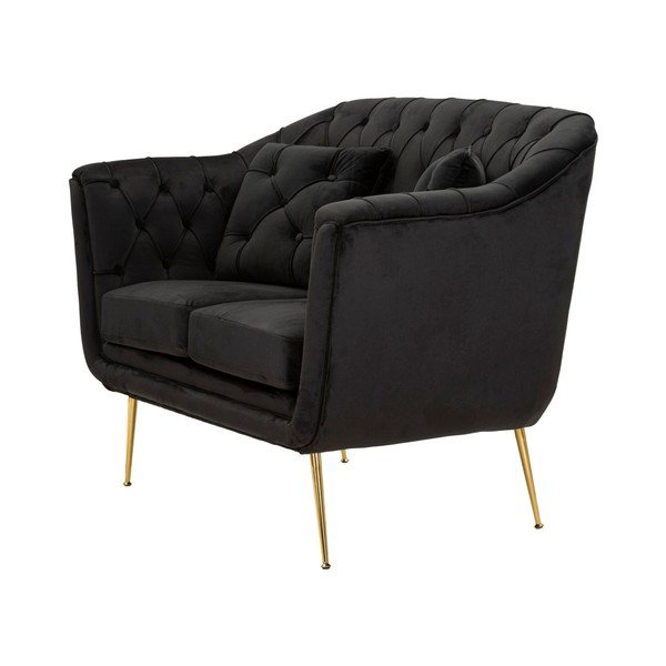 Czarna aksamitna sofa 130 cm Budapest – Mauro Ferretti-image-3