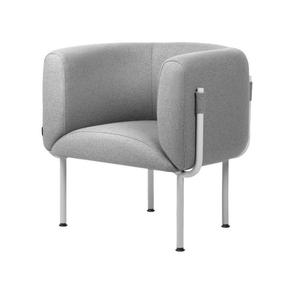 Szary wełniany fotel Ubi – noo.ma