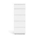Biała wysoka komoda 40x107 cm Nova – Tvilum