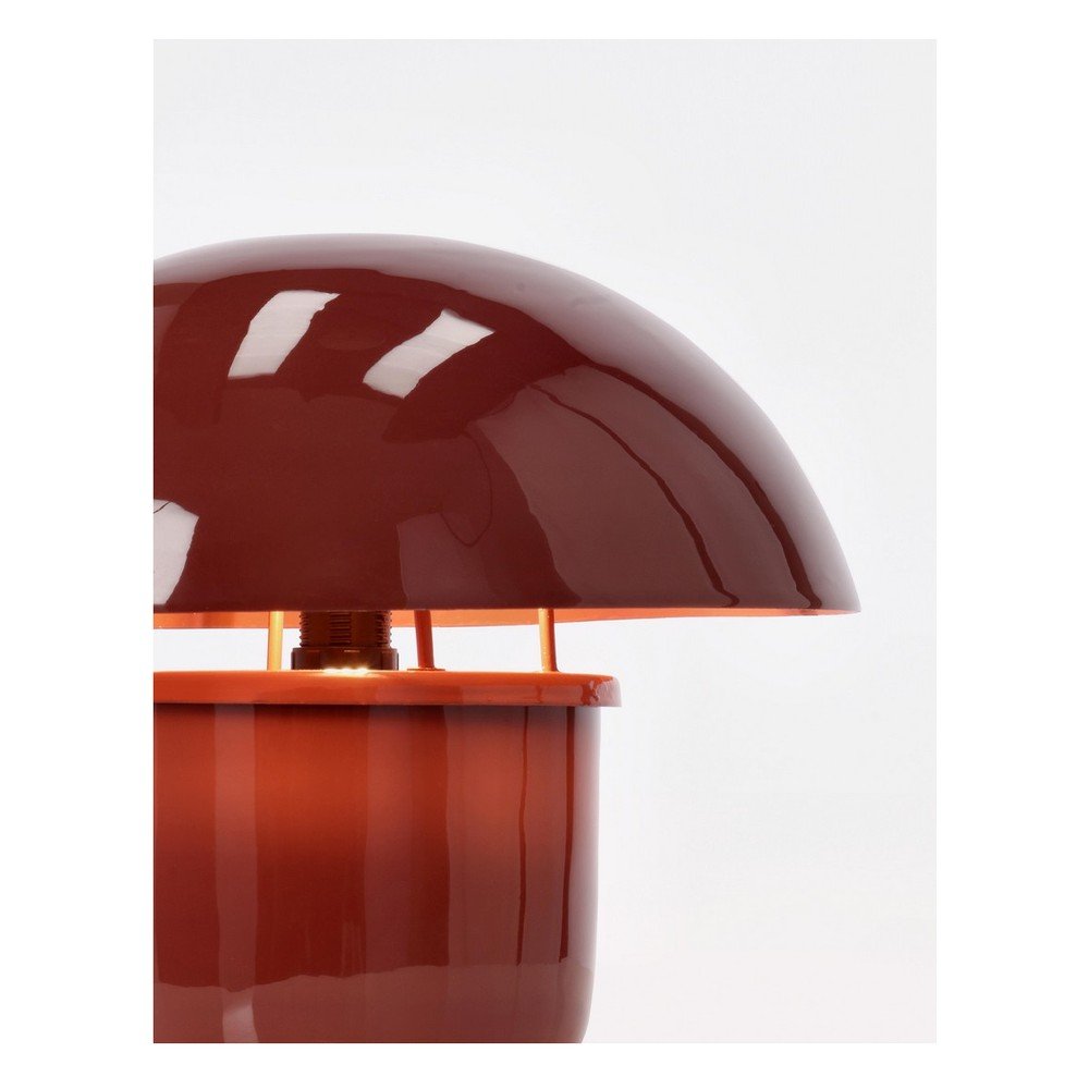 Bordowa metalowa lampa stołowa z metalowym kloszem (wysokość 27 cm) Koppel – Bizzotto (zdjęcie 3)