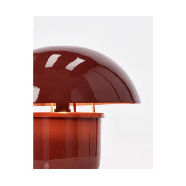 Bordowa metalowa lampa stołowa z metalowym kloszem (wysokość 27 cm) Koppel – Bizzotto-image-2