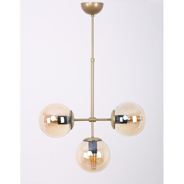 Lampa sufitowa w kolorze złota ze szklanym kloszem ø 15 cm Seagull – Squid Lighting-image-1