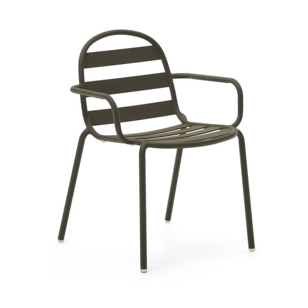 Zielone metalowe krzesło ogrodowe Joncols – Kave Home