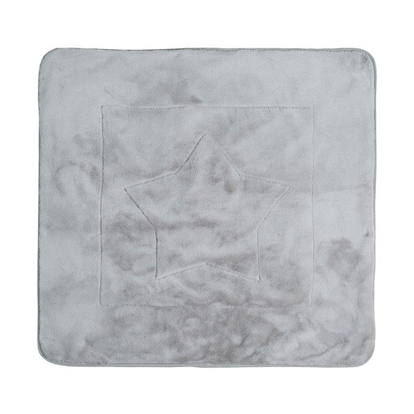 Różowo-szary koc dziecięcy z mikropluszu 80x80 cm Happy Patch – Roba-image-1
