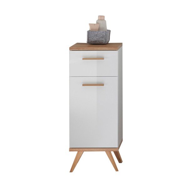 Biała niska szafka łazienkowa 36x90 cm Set 923 – Pelipal