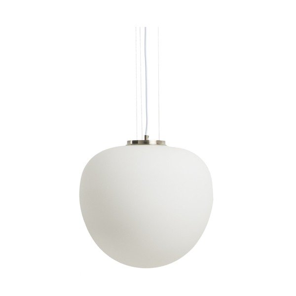 Biała lampa wisząca ze szklanym kloszem ø 40 cm Ardali – Kave Home