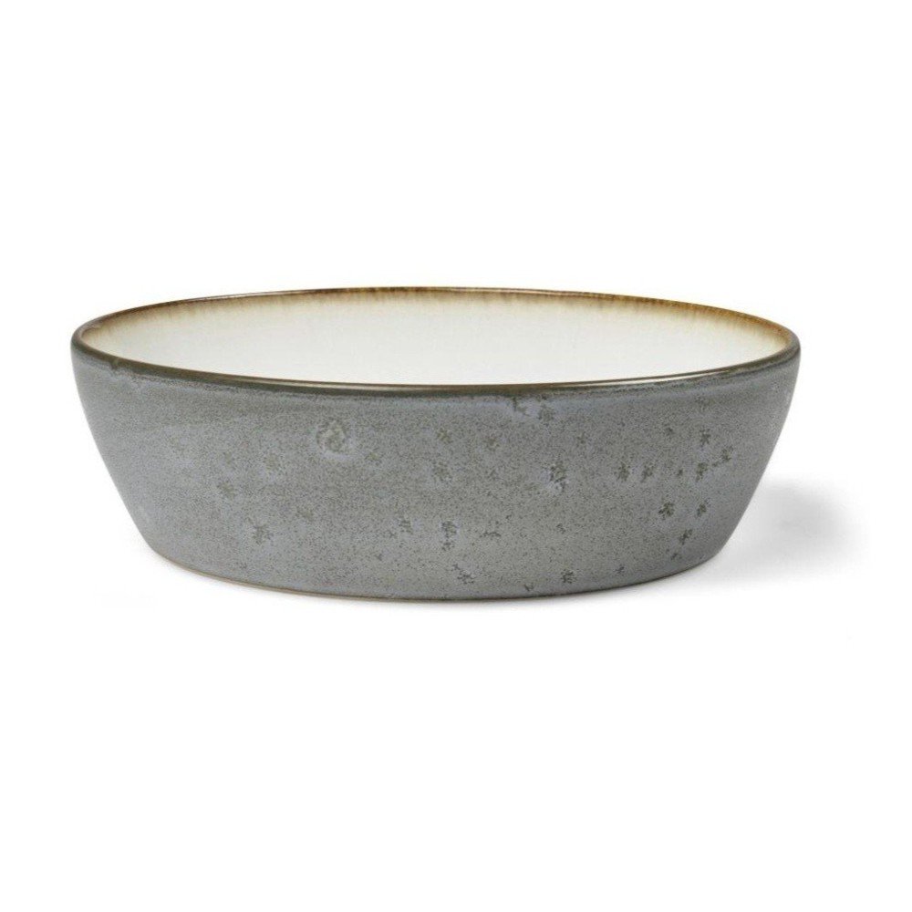 Biała/zielona kamionkowa miska Gastro Grey/Cream – Bitz