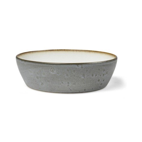 Biała/zielona kamionkowa miska Gastro Grey/Cream – Bitz