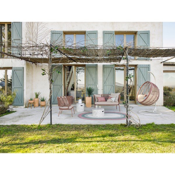 Terakotowa doniczka na drewnianym stojaku Kave Home Suba, wys. 40 cm-image-3