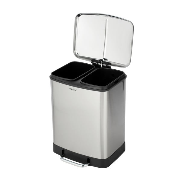 Kosz na śmieci do segregacji odpadów ze stali nierdzewnej 24 l Studio Duo – Wenko-image-3