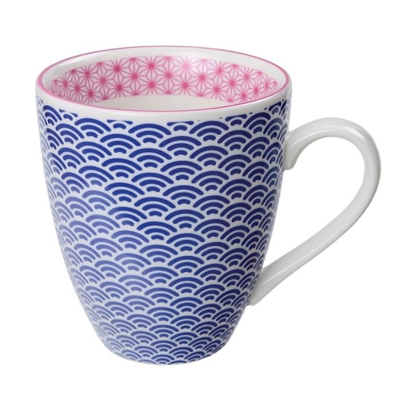 Niebiesko-różowy porcelanowy kubek Tokyo Design Studio Wave
