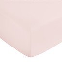 Różowe prześcieradło z satyny bawełnianej z gumką 150x200 cm Cotton Sateen – Bianca