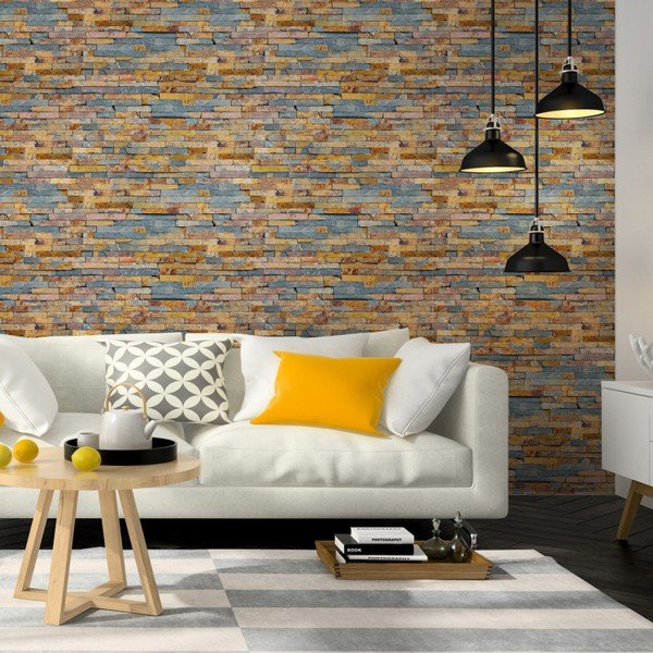 Naklejka ścienna Ambiance Recycled Natural Wood, 40x40 cm-image-3
