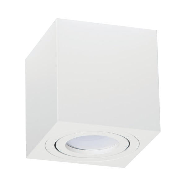 Biała lampa sufitowa Kobi Block, wys. 8,4 cm
