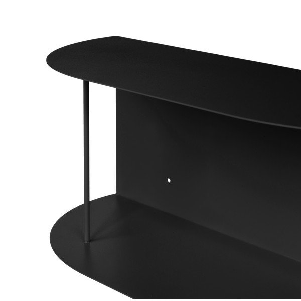 Czarna wielopoziomowa metalowa półka 80 cm Lina – noo.ma-image-4