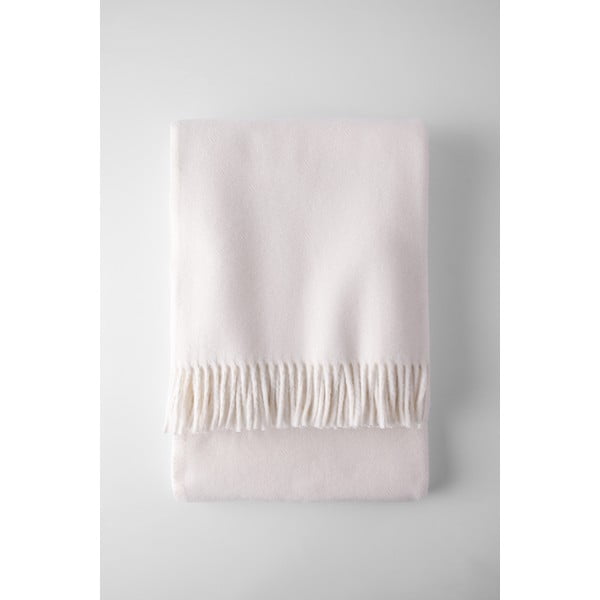 Kremowy pled z domieszką bawełny Euromant Basics, 140x180 cm