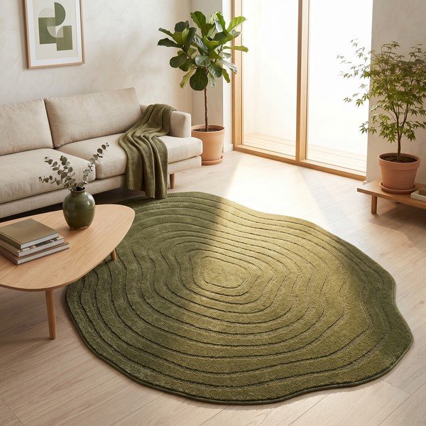 Ciemnozielony dywan 160x230 cm Pebble – ESTE-image-2
