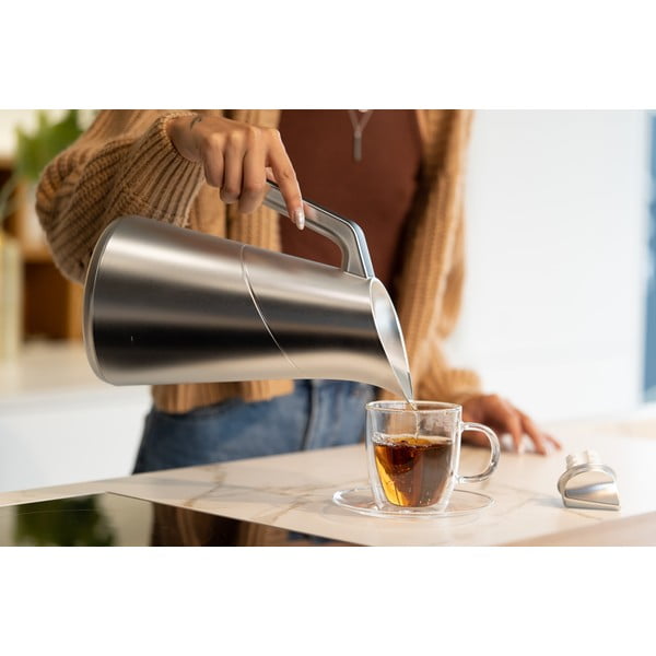 Termos w kolorze matowego srebra 1 l Soho – Vialli Design-image-3