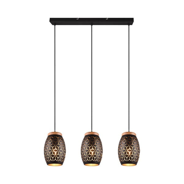 Czarna lampa wisząca ø 15 cm Bidar – Reality-image-1