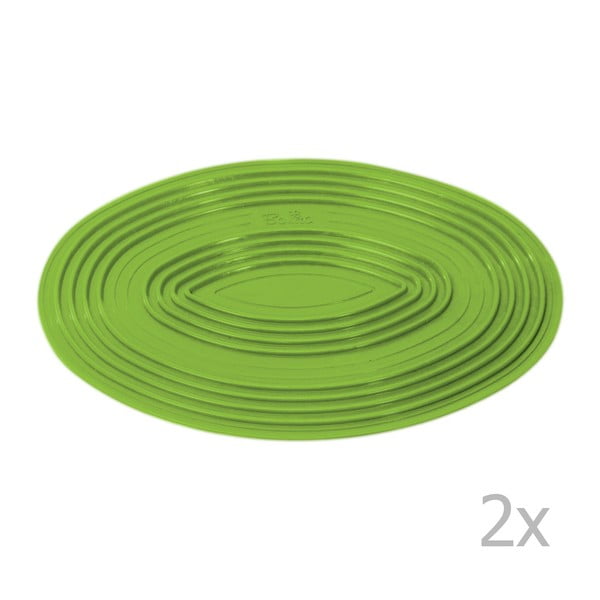 Zestaw dwóch zielonych silikonowych podstawek Bonita