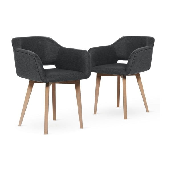 Zestaw 2 ciemnoszarych krzeseł My Pop Design Oldenburg