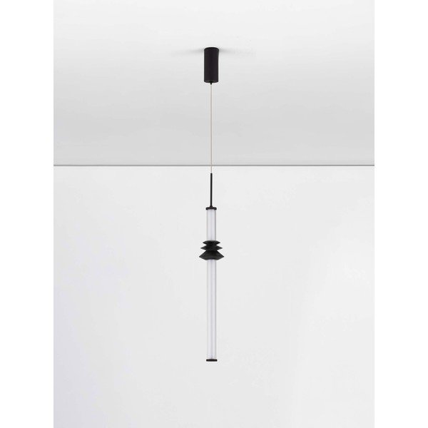 Lampa wisząca LED ceramiczna ze ściemniaczem w kolorze matowej czerni z kloszem ze szkła akrylowego ø 8 cm Stalactite – Nova Luce-image-4