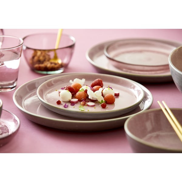Różowy/szary kamionkowy talerz ø 27 cm Gastro Grey/Light Pink – Bitz-image-3