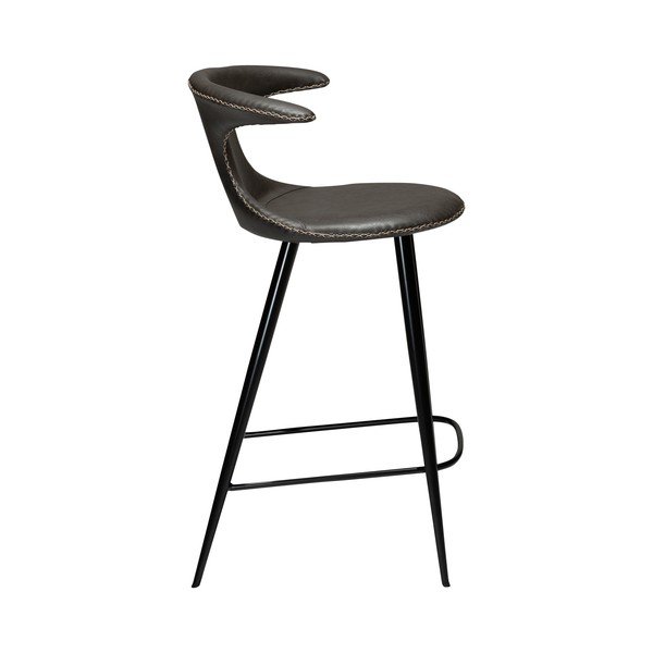 Ciemnoszary hoker z imitacji skóry DAN–FORM Denmark Flair, wys. 90 cm-image-3