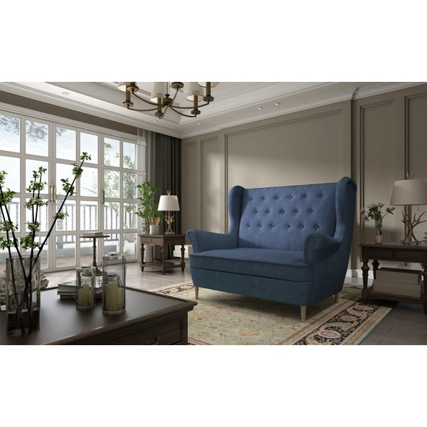 Ciemnoniebieska sofa 150 cm Aros – ELTAP-image-1